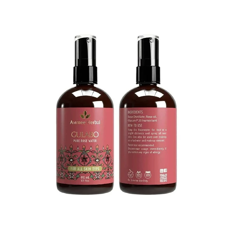 Avimee Herbal Gulabo Pure Rose Water Cleansing & Toning, 110 ml-2.webp